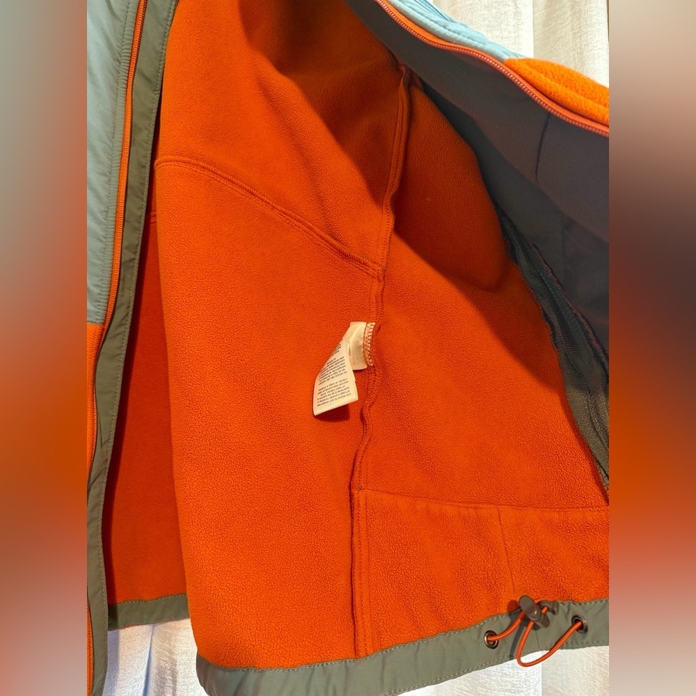 Columbia Men’s Full Zip Fleece Jacket XL Orange & Green Outdoor Hiking - Picture 3 of 14